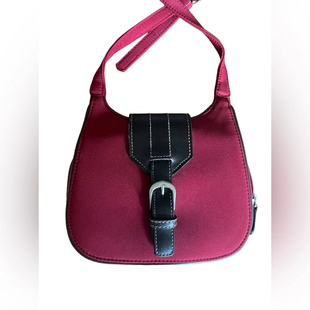 Liz Claiborne crazy horse brown and red wallet‎ crossbody.
